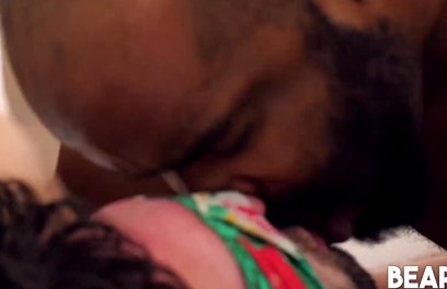 Blindfolded Gay Bear Avi Strider Masturbates Solo