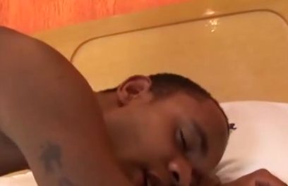 Two black cocks together