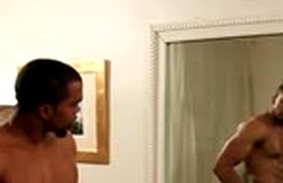 Black Boxer wanking off his dick