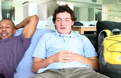 Country white boy tries black dick