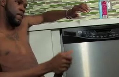 Alonzoe Avery strokes his black cock