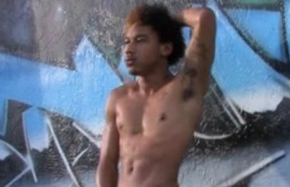 Black guy jerking off