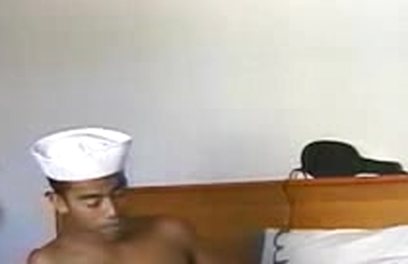 Handsome dragon boy jerking off his meat and cums all over